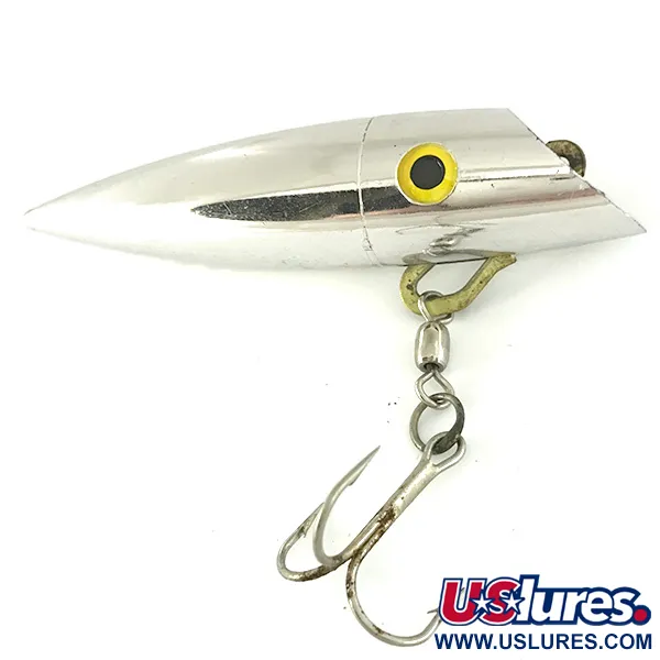Vintage  Luhr Jensen Luhr-Jensen J-Plug, 2/5oz Mirror Silver / Red fishing lure #7129
