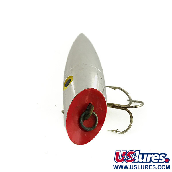 Vintage  Luhr Jensen Luhr-Jensen J-Plug, 2/5oz Mirror Silver / Red fishing lure #7129
