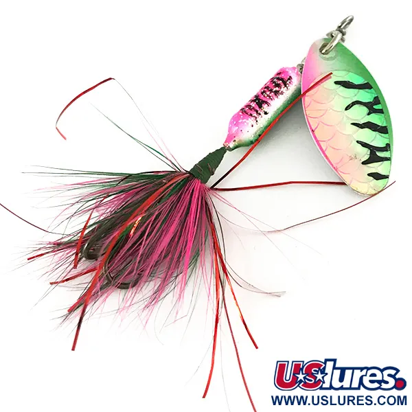  Yakima Bait Worden’s Original Rooster Tail, 3/32oz Rainbow Perch spinning lure #7130