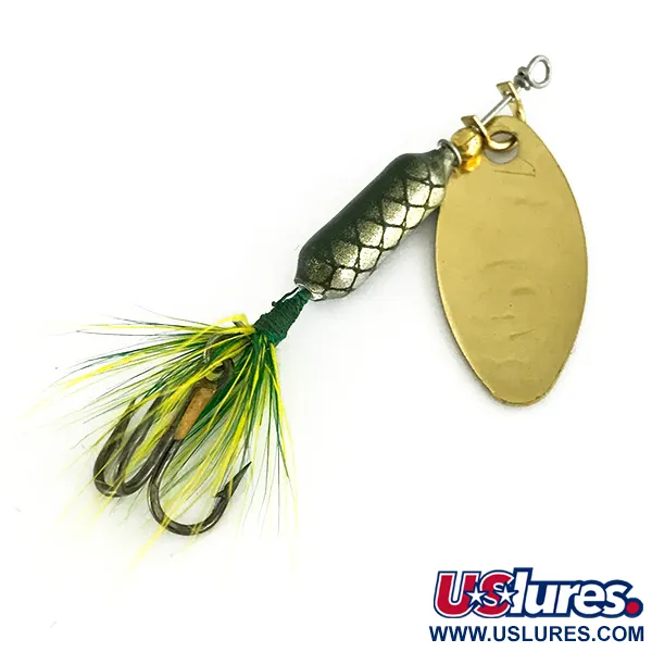 Vintage  Yakima Bait Worden’s Original Rooster Tail, 3/32oz Gold spinning lure #7131