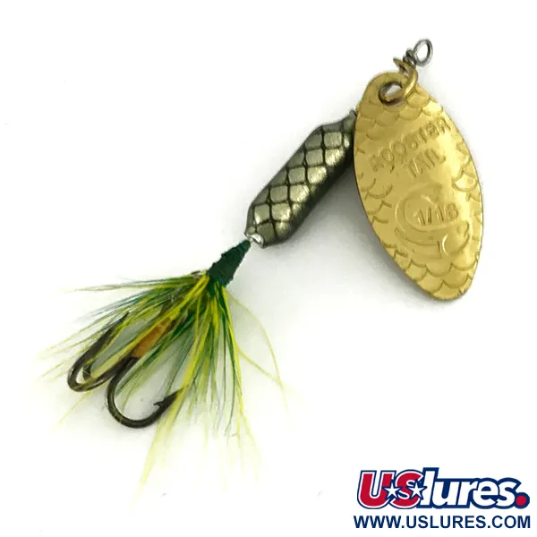 Vintage  Yakima Bait Worden’s Original Rooster Tail, 3/32oz Gold spinning lure #7131