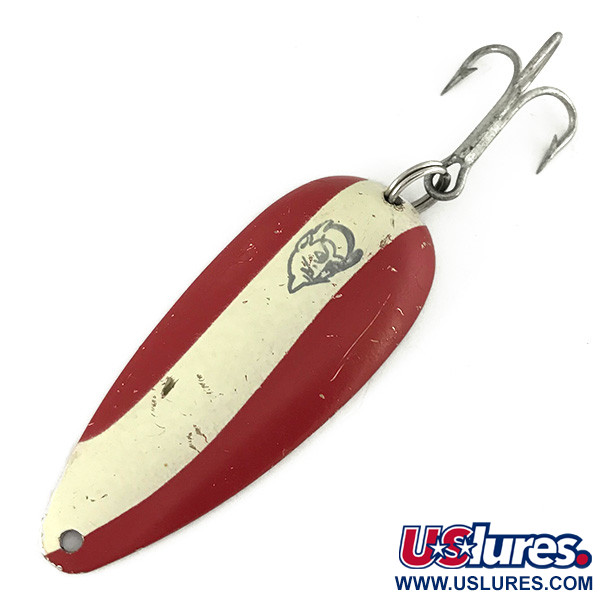Vintage  Eppinger Dardevle Dardevlet , 3/4oz Red / White / Nickel fishing spoon #7135