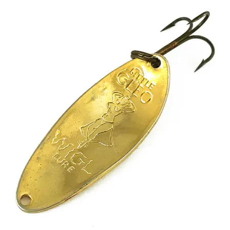 Vintage Seneca Little Cleo (Hula Girl), 1/3oz Gold fishing spoon #7139