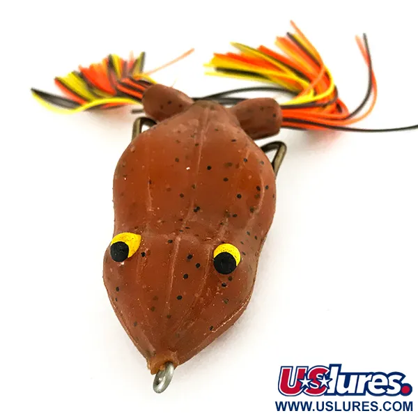 Vintage Snag Proof Bobby's Perfect Frog, 1/2oz Brown fishing #7149