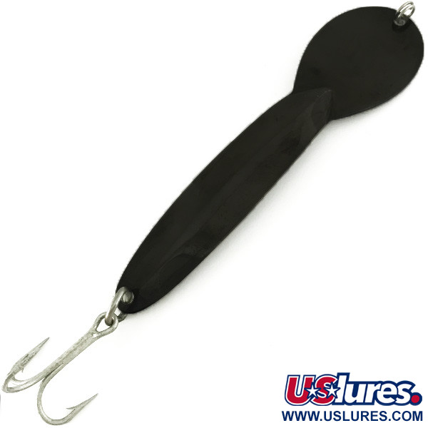 Vintage  Luhr Jensen Loco Troll, 1/2oz Black fishing spoon #7153