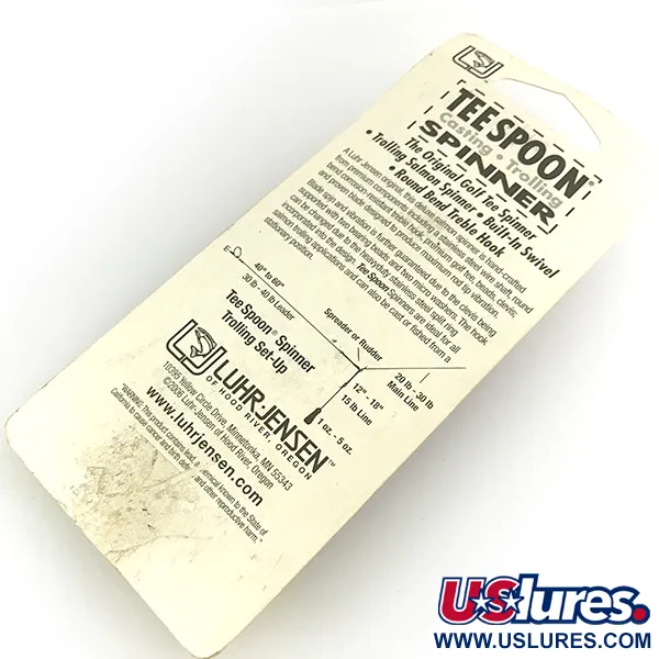  Luhr Jensen Tee Spoon 4, 1/3oz Nickel spinning lure #7154