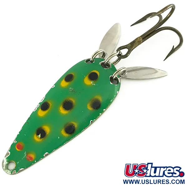 Vintage   Marathon (with sonic blades), 2/5oz Frog / Nickel fishing spoon #7156