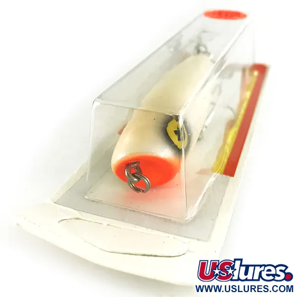   Luhr Jensen P.J.POP Wooden Hand-made lure, 3/5oz Pearl / Red fishing lure #7158