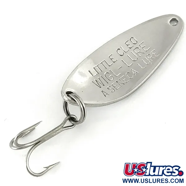 Vintage Seneca Little Cleo, 1/4oz Silver fishing spoon #7165