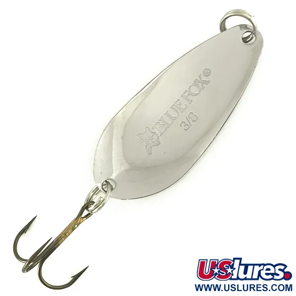   Blue Fox Strobe Tear Drop Spoon, 2/5oz Black / White / Nickel fishing spoon #7166
