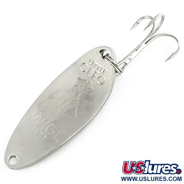 Vintage  Seneca Little Cleo (Hula Girl), 1/3oz Silver fishing spoon #7169