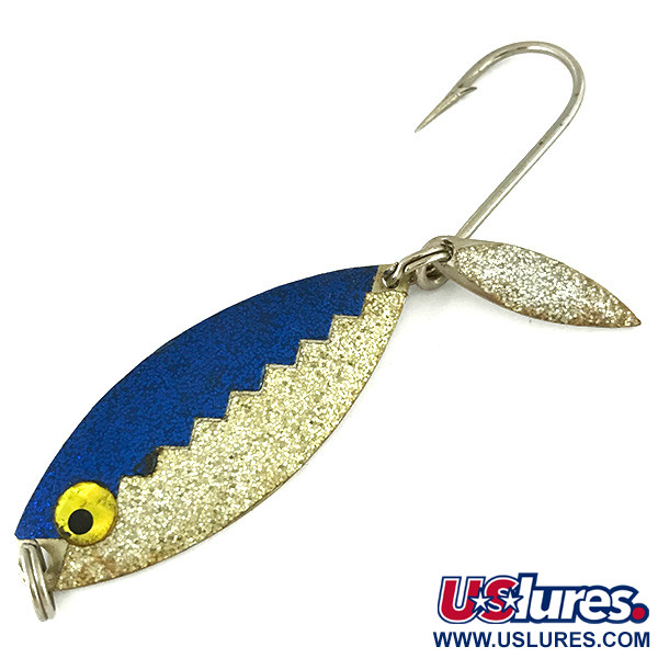 Vintage  Flashy Fish Lures Flashy Fish, 3/16oz Nickel / Blue fishing spoon #7172