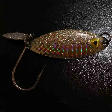 Vintage Flashy Fish Lures Flashy Fish , 3/16oz Gold / Silver fishing spoon #7173