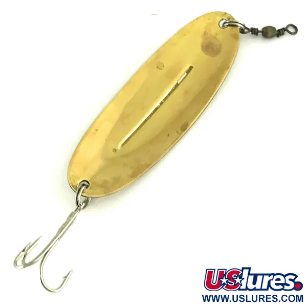 Vintage   Williams Wabler, 2/3oz Gold fishing spoon #7176