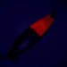 Vintage  Luhr Jensen Needlefish 1 UV, 1/16oz Copper / Red UV Glow in UV light, Fluorescent fishing spoon #7185