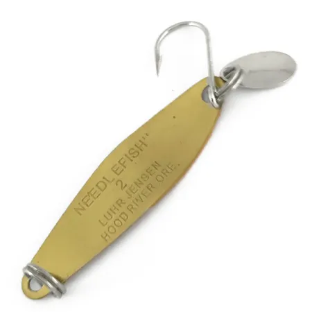 Vintage Luhr Jensen Needle fish 2, 3/32oz Fire Tiger fishing spoon #17319