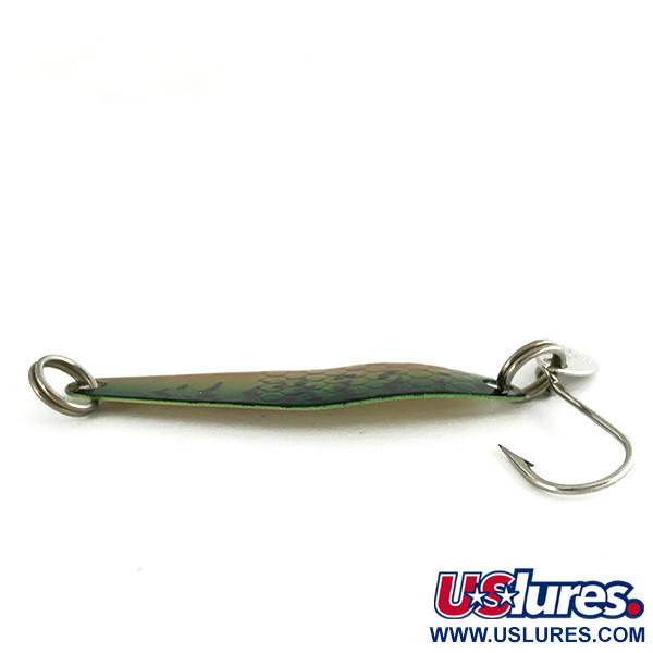 Vintage  Luhr Jensen Needle fish 2, 3/32oz Fire Tiger fishing spoon #7186