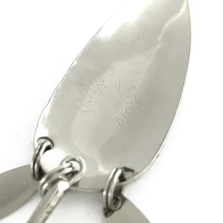 Vintage Marathon (with sonic blades), 3/5oz Nickel fishing spoon #7189