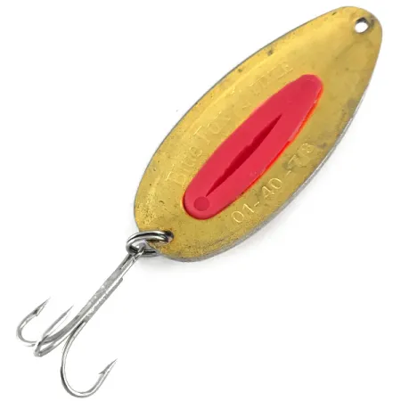 Vintage Blue Fox Pixee , 3/4oz Gold / Pink (Gold Plated) fishing spoon #7191
