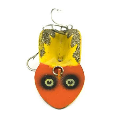 Vintage Buck Perry Spoonplug, 1/3oz Yellow / Red fishing spoon #7200