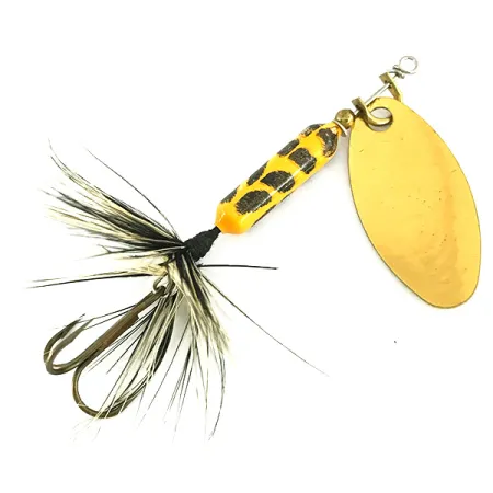 Yakima Bait Worden’s Original Rooster Tail, 1/8oz Gold / Yellow spinning lure #7202