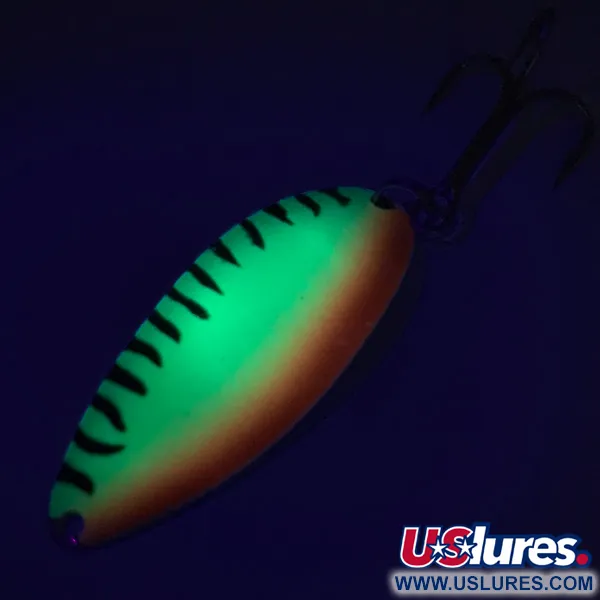 Vintage Acme Little Cleo, 3/4oz Fire Tiger fishing spoon #7210