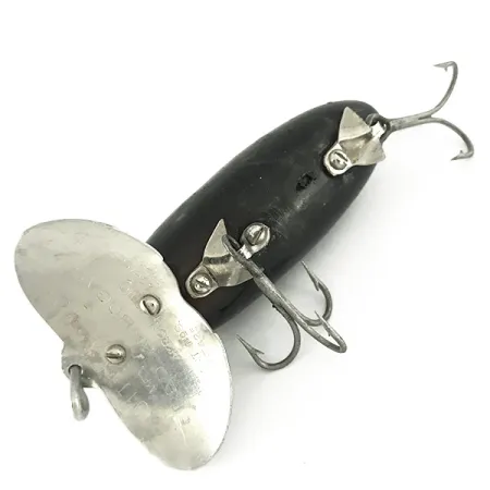 Vintage Fred Arbogast Jitterbug , 1/3oz Black fishing lure #7214