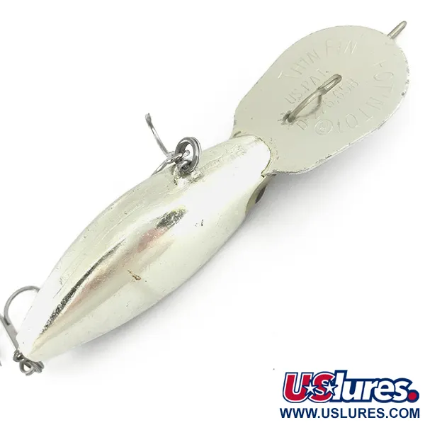 Vintage Storm Hot'N Tot Thin Fin, 3/4oz Mirror Silver fishing lure #7217