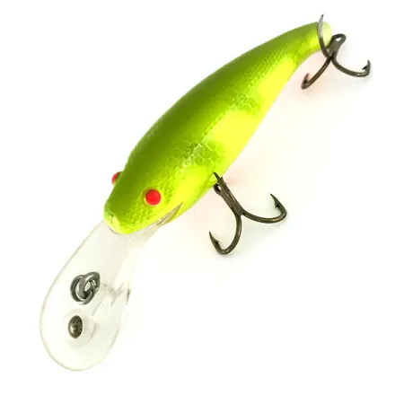 Vintage Cotton Cordell Deep Diver, 1/4oz Chartreuse fishing lure #7221