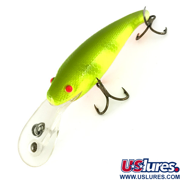 Vintage   Cotton Cordell Deep Diver, 1/4oz Chartreuse fishing lure #7221