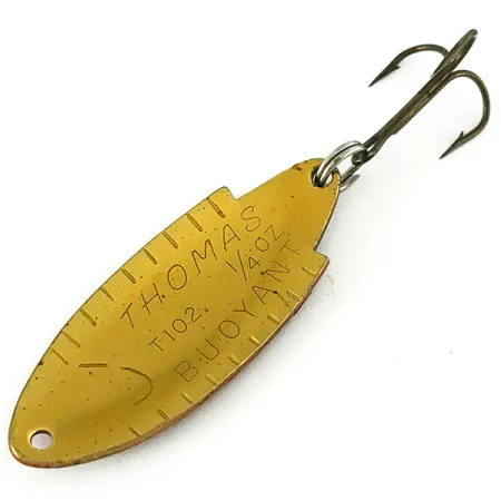 Vintage Thomas Buoyant, 1/4oz Red Trout fishing spoon #7227