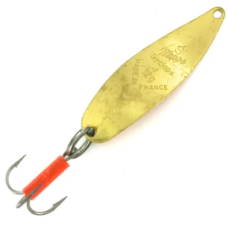 Vintage Mepps Syclops 1 UV, 2/5oz Fire Tiger fishing spoon #7230
