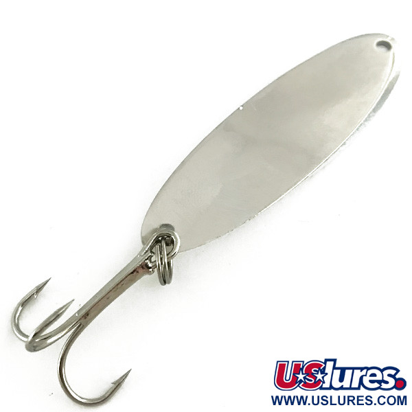 Vintage Acme Kastmaster, 1oz White Pearl / Nickel fishing spoon #7232