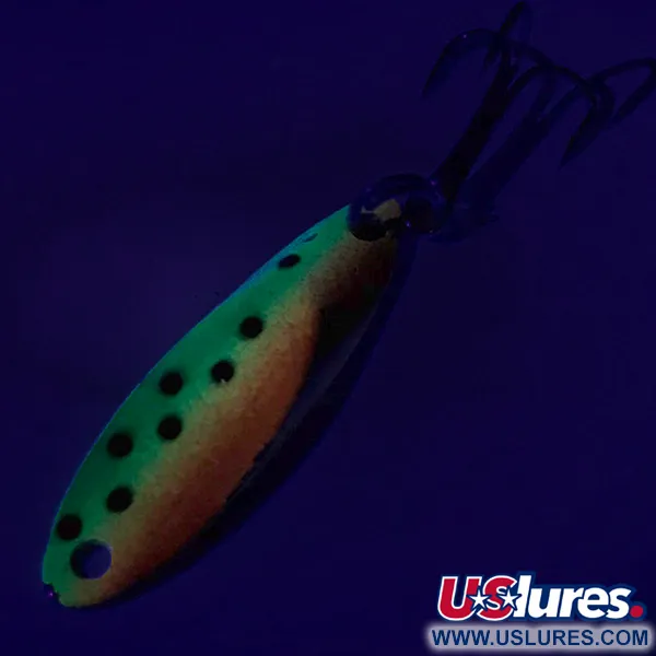 Vintage  Acme Kastmaster UV, 1/8oz Fire Tiger fishing spoon #7235