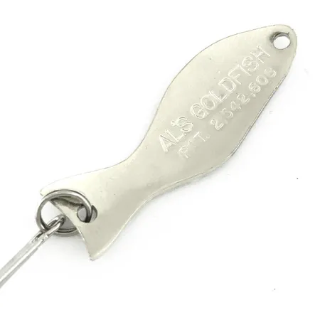 Vintage Al's gold fish, 1/4oz Nickel fishing spoon #7236