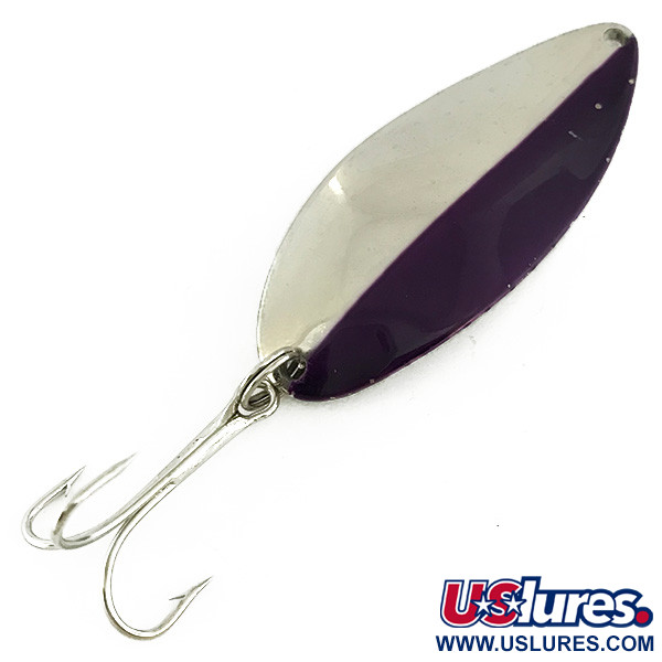 Vintage  Seneca Little Cleo (Hula Girl), 3/4oz Nickel / purple fishing spoon #7238