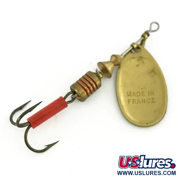 Vintage   Mepps Aglia 2, 3/16oz Gold spinning lure #7239