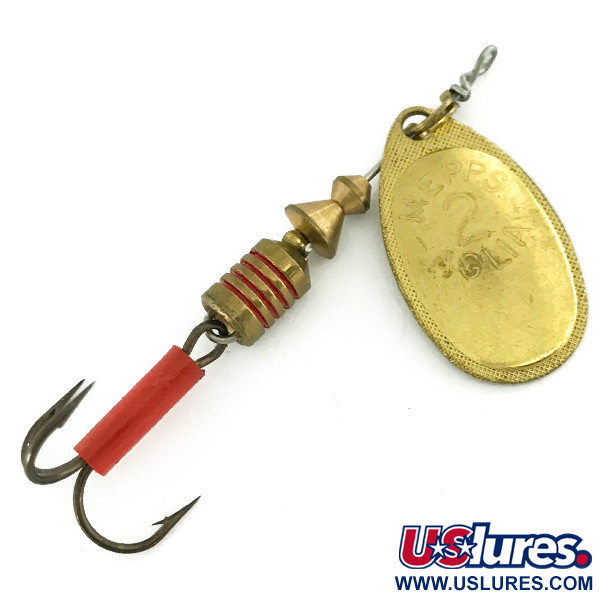 Vintage   Mepps Aglia 2, 3/16oz Gold spinning lure #7239