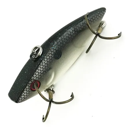 Vintage Cotton Cordell Spot Rattle Glitter Shad, 1/4oz Gray / Red Eyes / Glitter fishing lure #7249
