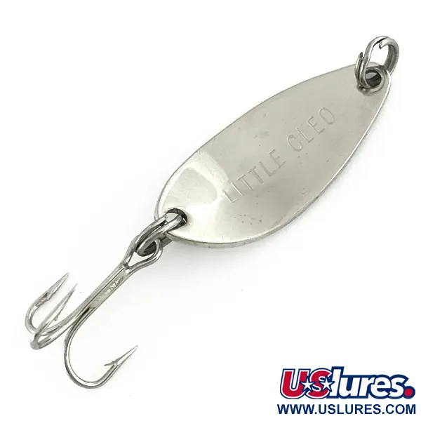 Vintage   Acme Little Cleo, 1/8oz Nickel / Blue fishing spoon #7257