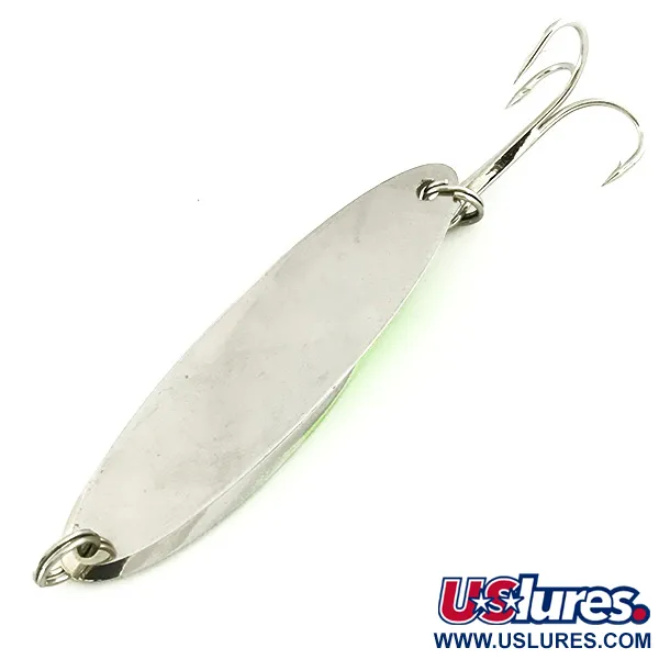 Vintage Acme Kastmaster , 1oz Nickel / Green fishing spoon #7262