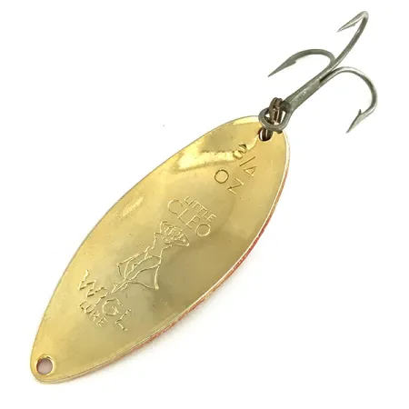 Vintage Seneca Little Cleo (Hula Girl), 3/4oz Red / White / Gold fishing spoon #7267