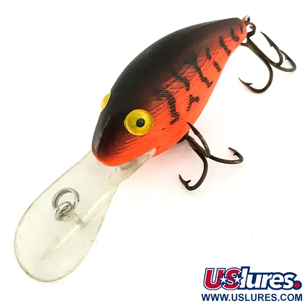 Vintage Rebel Deep Wee R, 3/8oz Tiger (Red) fishing lure #7273