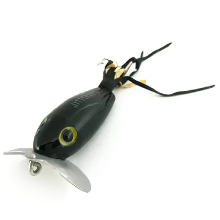 Vintage Fred Arbogast Jitterbug Weedless, 1/3oz Black fishing lure #7275