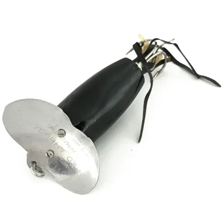 Vintage Fred Arbogast Jitterbug Weedless, 1/3oz Black fishing lure #7275