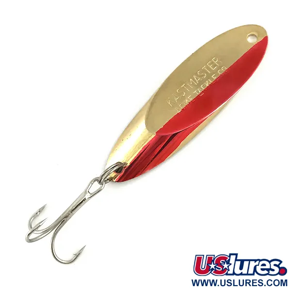 Vintage  Acme Kastmaster , 3/4oz Gold / Red fishing spoon #7281