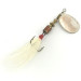 Vintage   Mepps Aglia 2 dressed - bucktail, 3/16oz Silver / White spinning lure #7292