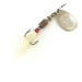 Vintage   Mepps Aglia 2 dressed - bucktail, 3/16oz Silver / White spinning lure #7292