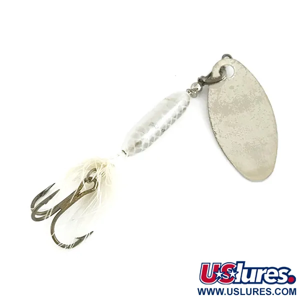 Vintage  Yakima Bait Worden’s Original Rooster Tail 2, 3/32oz Silver spinning lure #7295