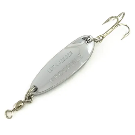 Luhr Jensen Krocodile, 1/4oz Nickel / Red fishing spoon #7312